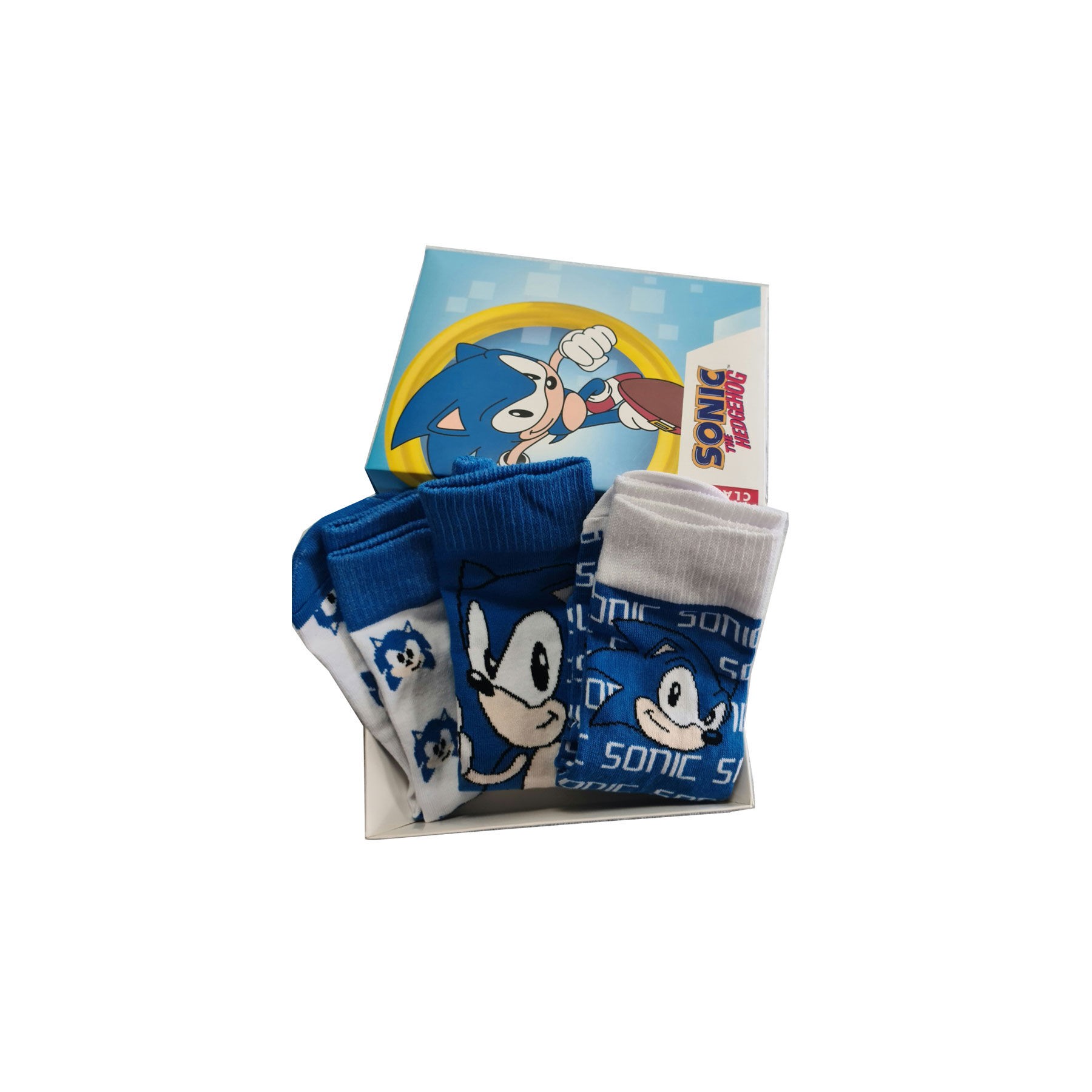 Set 3 calcetines Sonic The Hedgehog adulto surtido