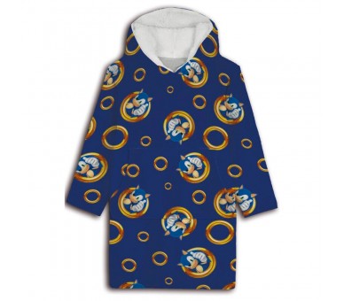 Bata sudadera oversize Sonic the Hedgehog coral adulto