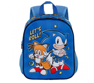 Mochila 3D Lets Roll Sonic The Hedgehog 31cm