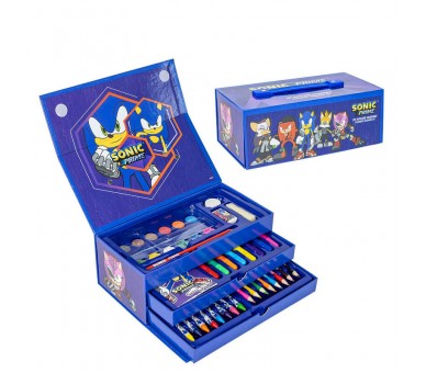 Maletin papeleria coloreable Sonic Prime