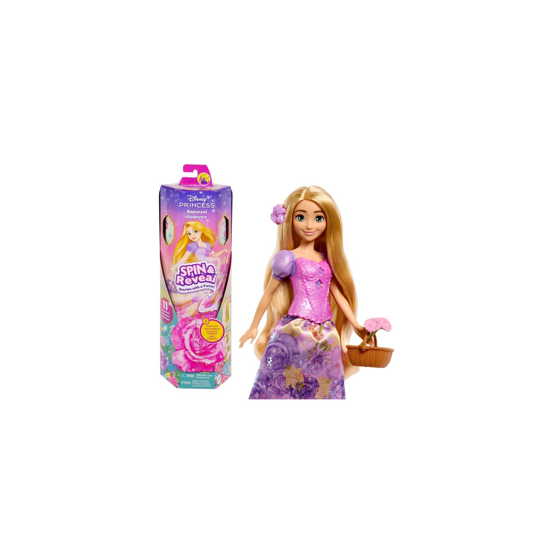 Muñeca Rapunzel Spin Reveal Disney