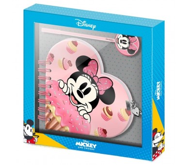 Set diario + boligrafo Muffin Minnie Disney