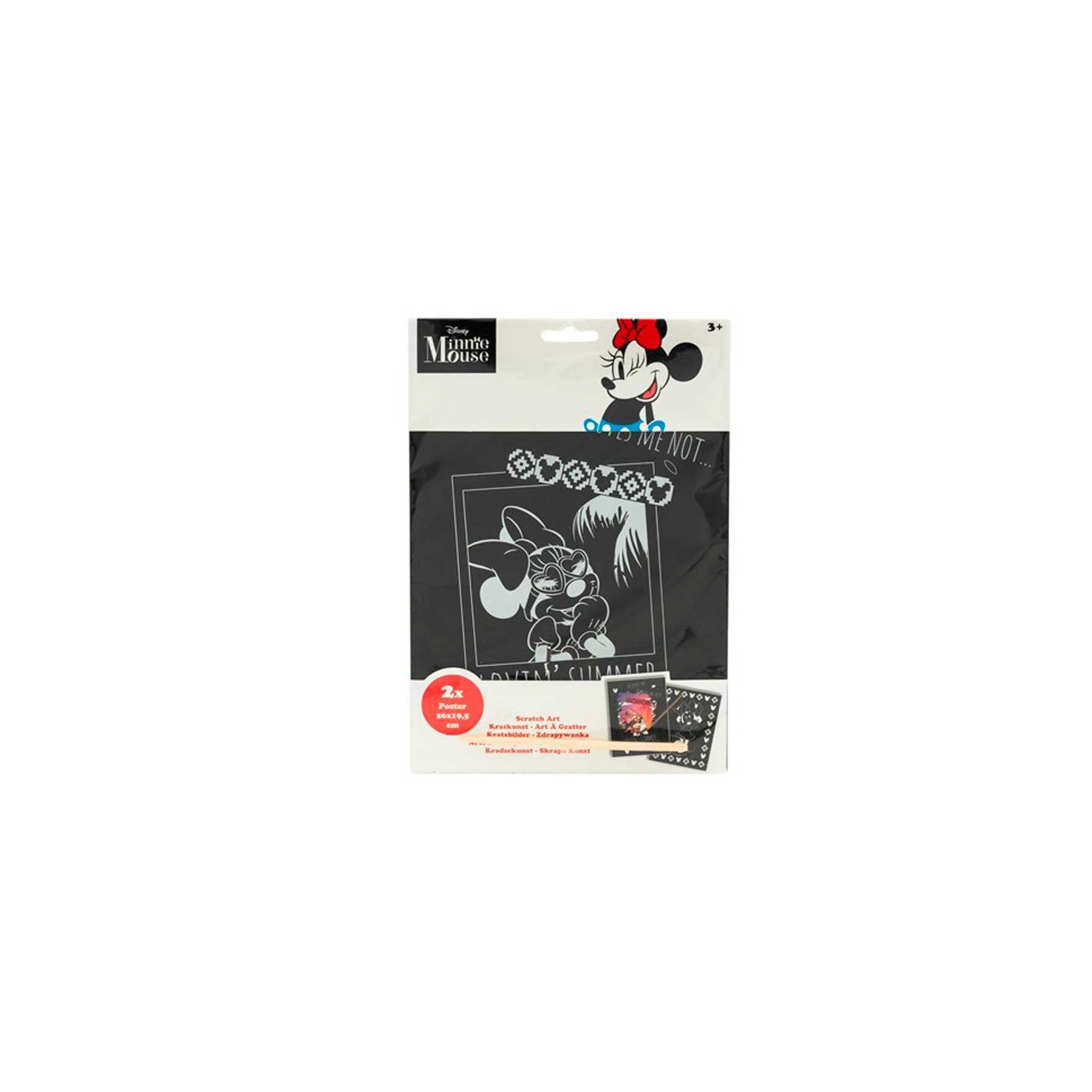 Set papeleria Scratch Art Minnie Disney
