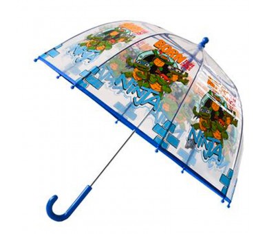 Paraguas manual burbuja transparente Tortugas Ninja 48cm