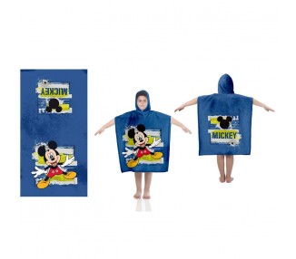 Poncho Toalla Mickey Disney algodon