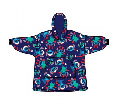 Bata sudadera oversize Stitch Disney coral infantil