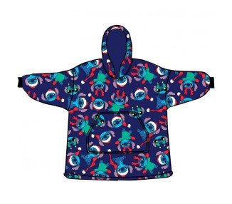 Bata sudadera oversize Stitch Disney coral infantil
