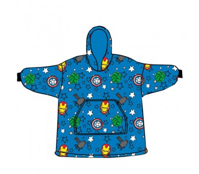 Bata sudadera oversize Los Vengadores Avengers Marvel coral adulto