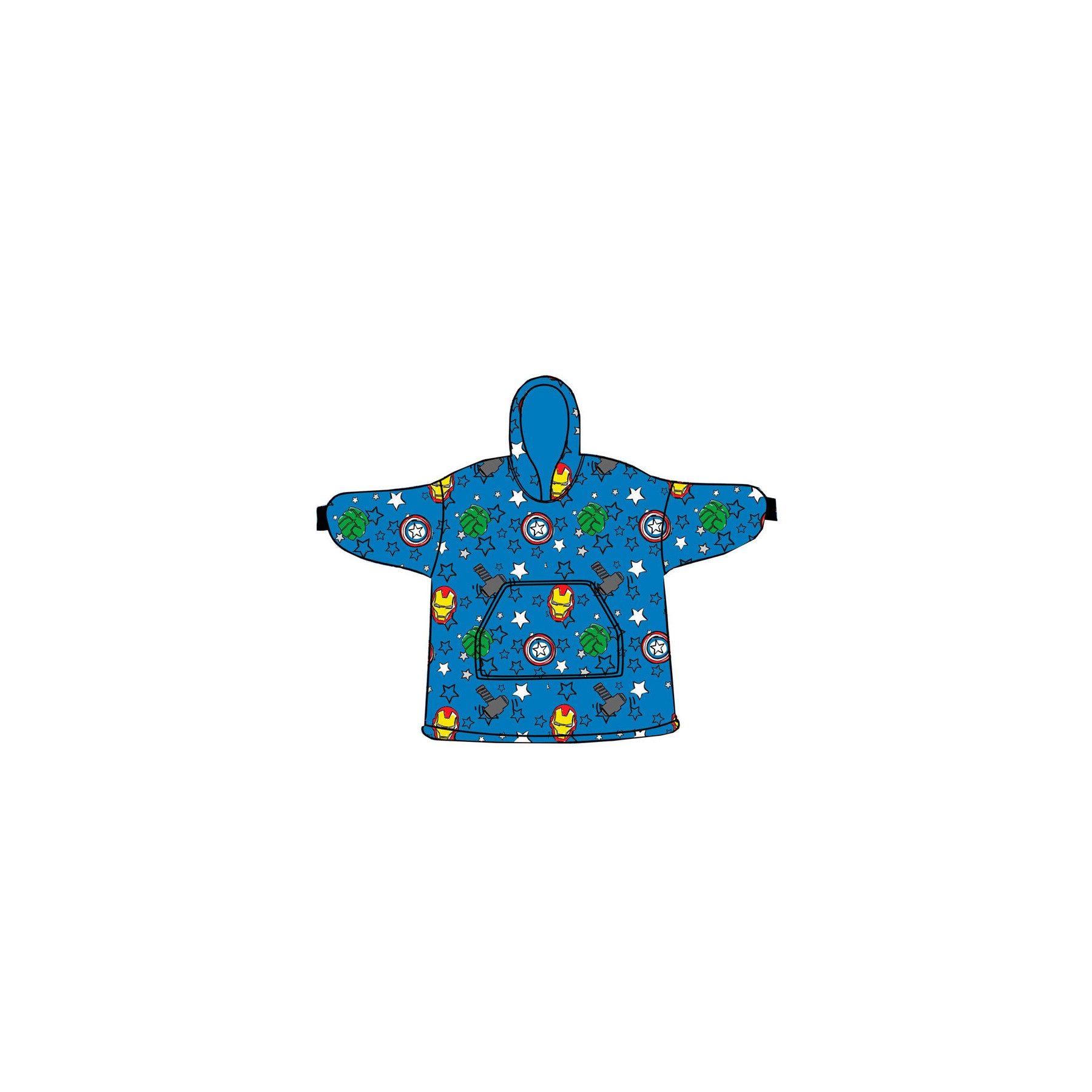 Bata sudadera oversize Los Vengadores Avengers Marvel coral adulto