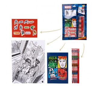 Set papeleria coloreable Vengadores Avengers Marvel