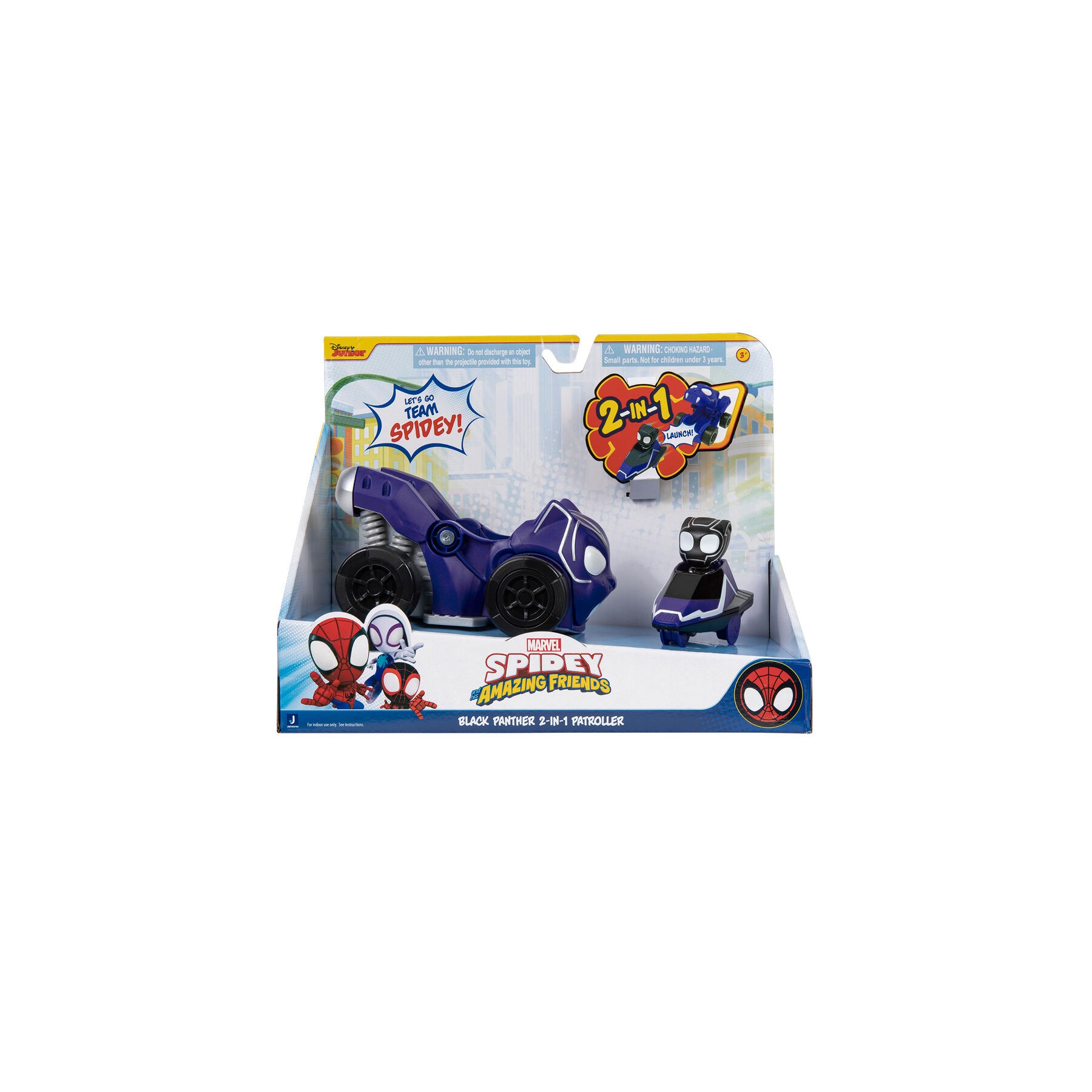 Vehiculo Black Panther 2 in 1 patroller Spidey Amazing Friends Marvel