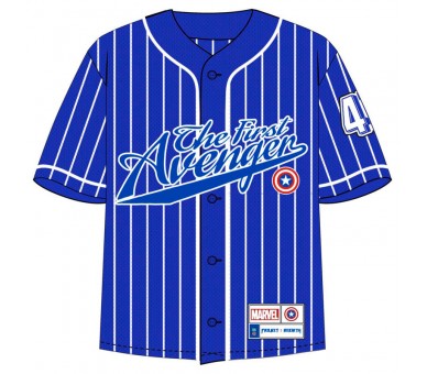 Camisa baseball Capitan America Marvel adulto