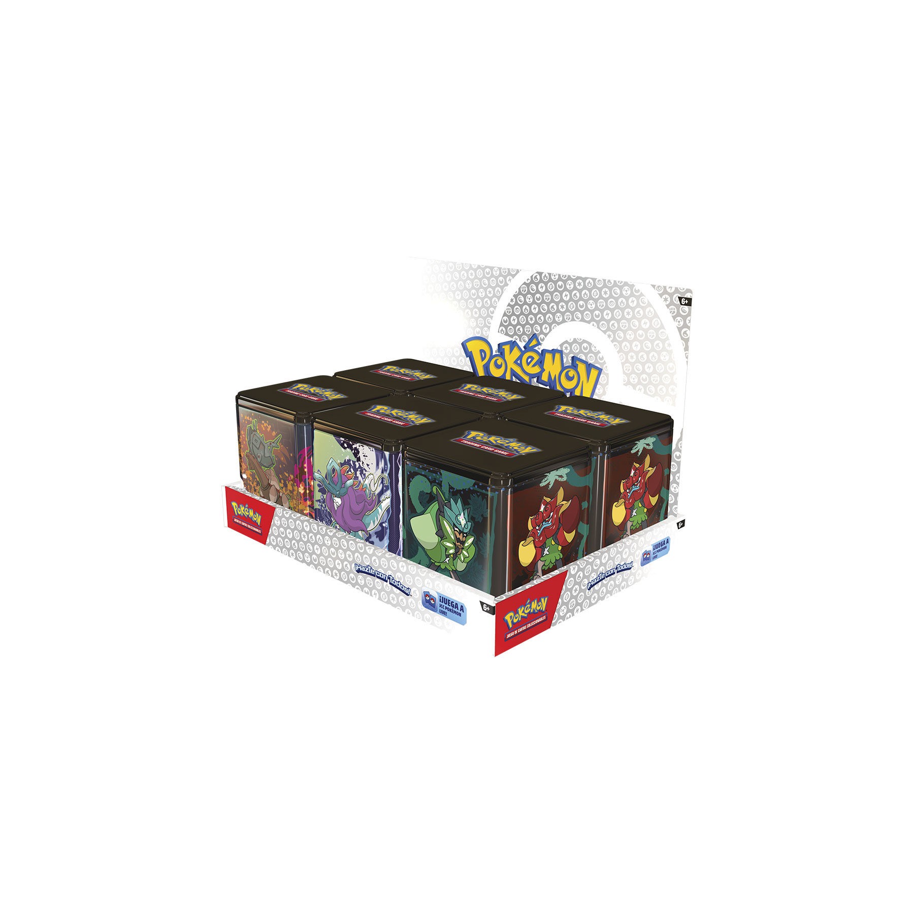 Lata juego cartas coleccionables Pokemon español surtido