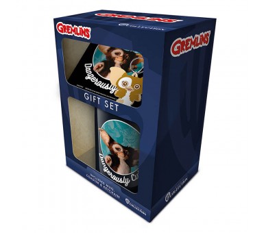 Set Taza + Posavasos y llavero Gremlins