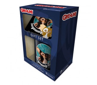 Set Taza + Posavasos y llavero Gremlins
