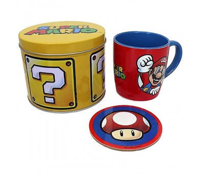 Set Taza y Posavasos Golden Super Mario Bros