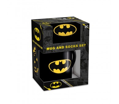 Set Taza y Calcetines Logo Batman DC Comics