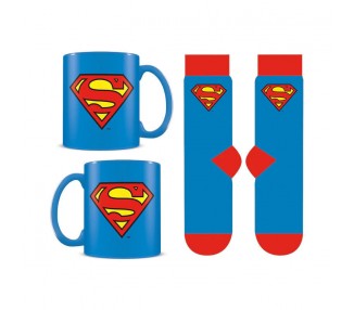 Set Taza y Calcetines Logo Superman DC Comics
