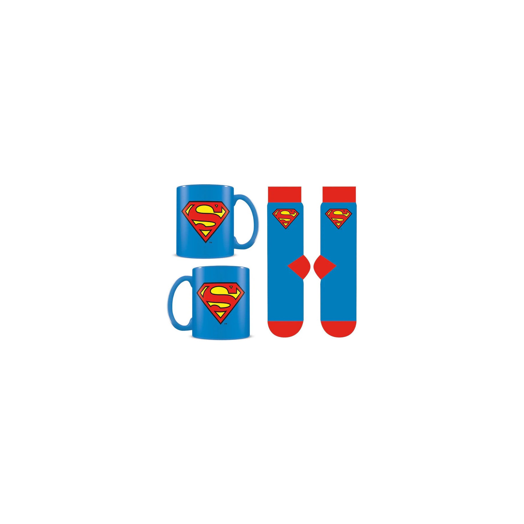 Set Taza y Calcetines Logo Superman DC Comics