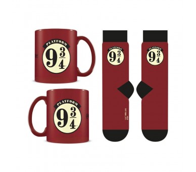 Set Taza y Calcetines Plataforma 9 3/4 Harry Potter