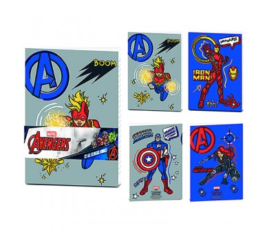 Set 2 Cuadernos ejercicios A5 Los Vengadores Avengers Marvel