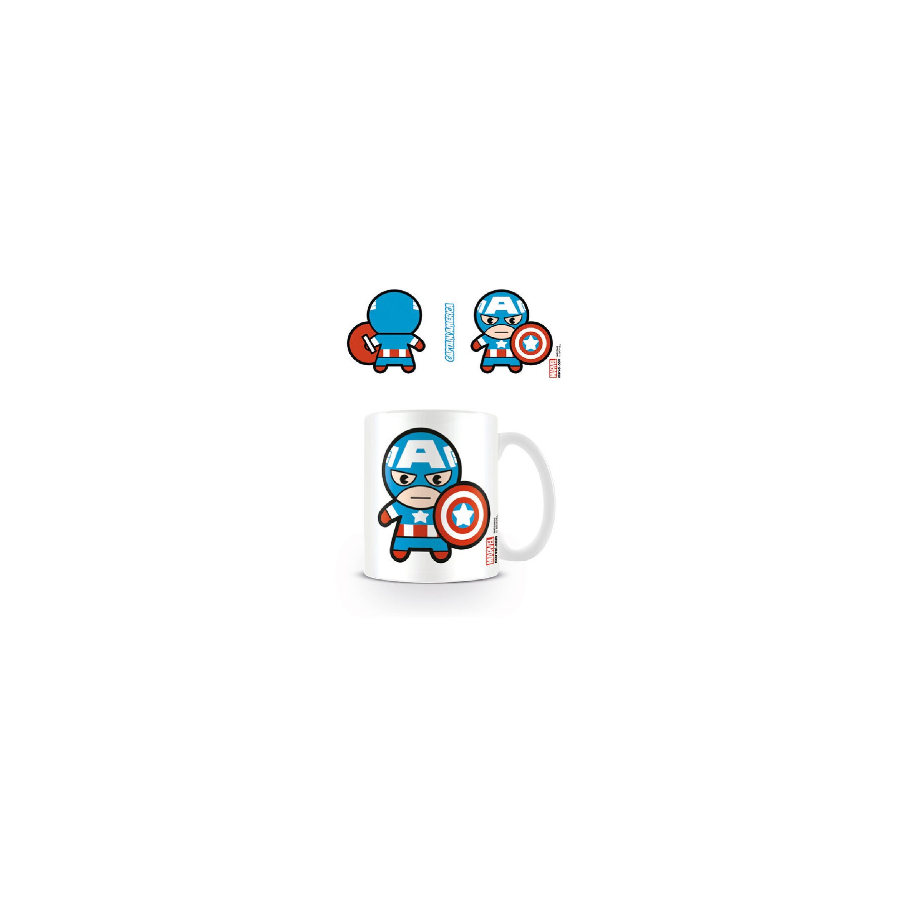Taza Kawaii Capitan America Marvel 315ml