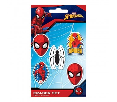 Blister 5 Gomas de Borrar Spiderman Marvel