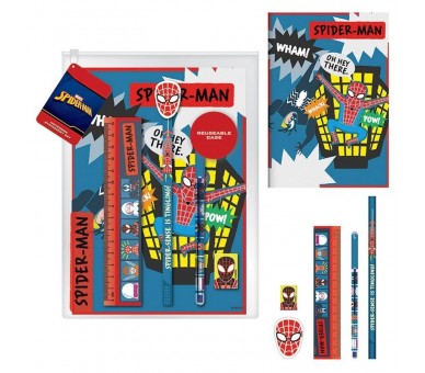 Set papeleria con libreta Spiderman Marvel