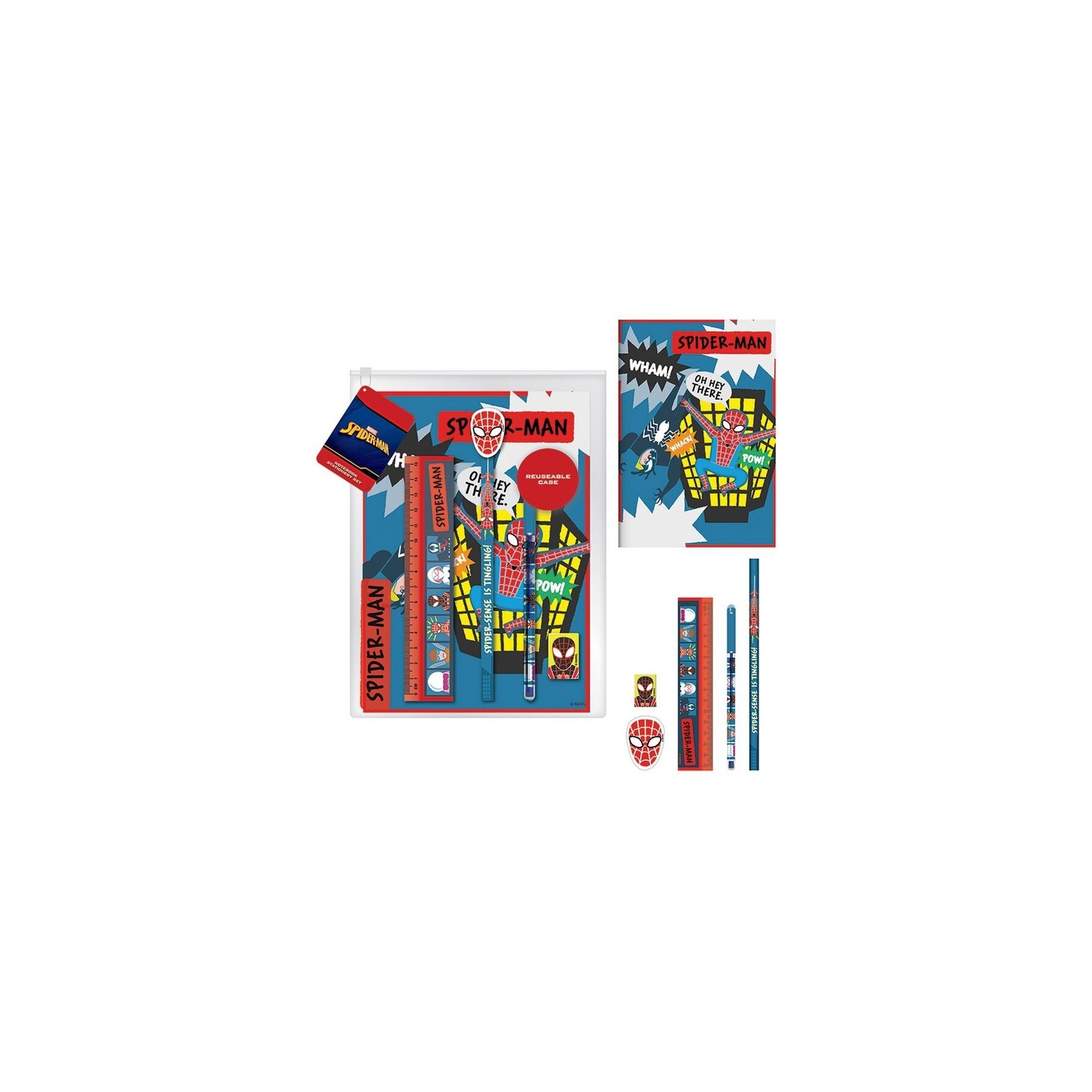 Set papeleria con libreta Spiderman Marvel