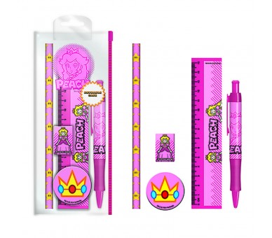 Set papeleria Peach Super Mario Bros