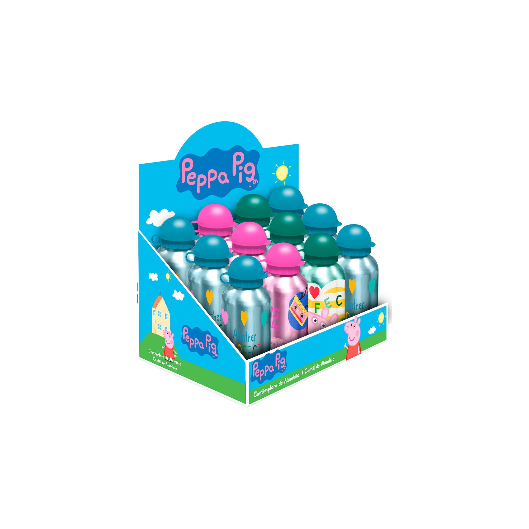 Cantimplora aluminio Peppa Pig surtido 500ml