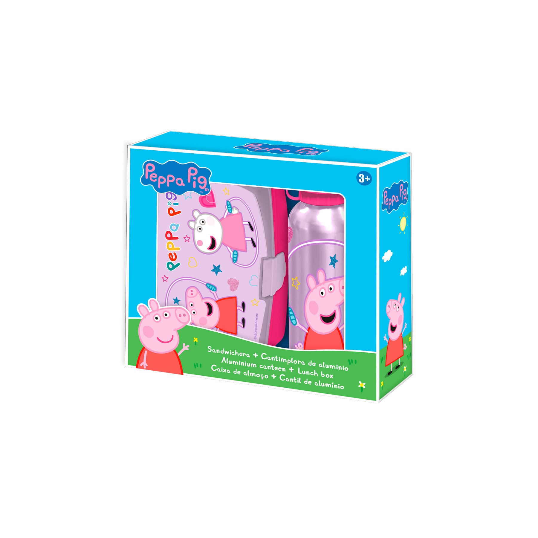 Sandwichera + cantimplora aluminio Peppa Pig 500ml
