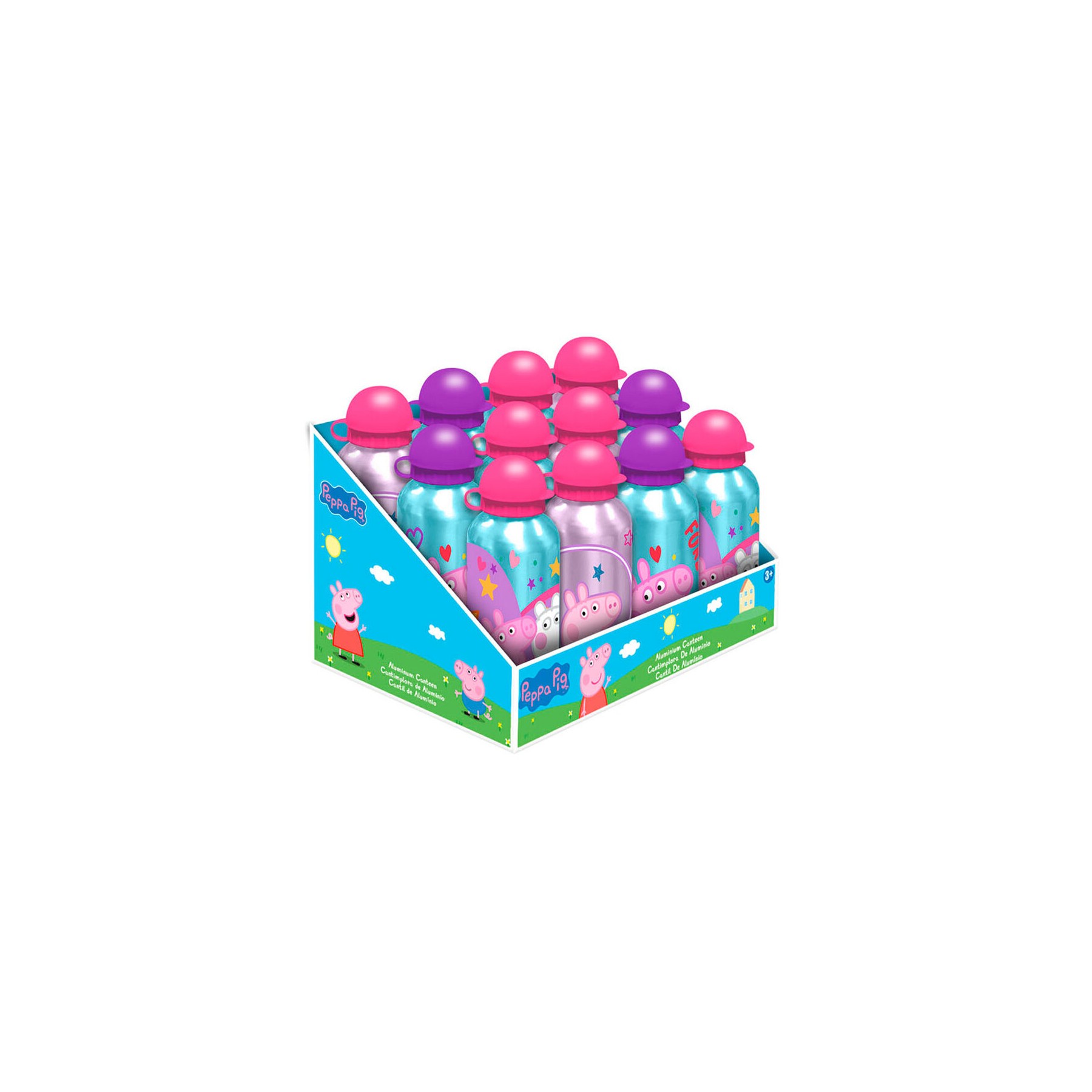 Cantimplora aluminio Peppa Pig 500m surtido
