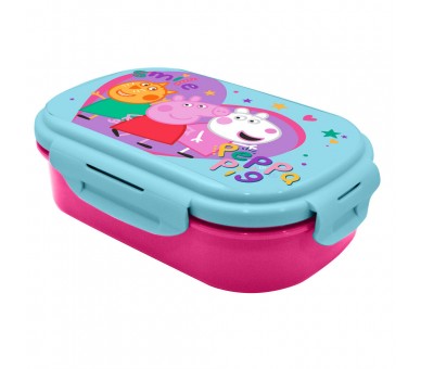 Sandwichera + cubierto Peppa Pig