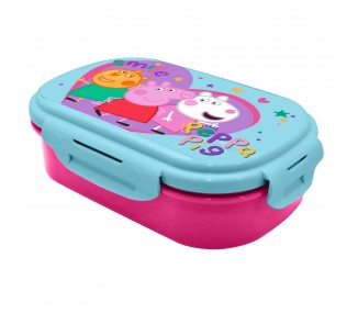 Sandwichera + cubierto Peppa Pig
