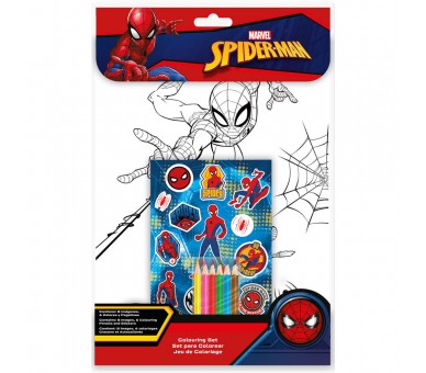 Set colorear + pegatinas Spiderman Marvel