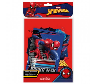 Set colorear + cuaderno Spiderman Marvel