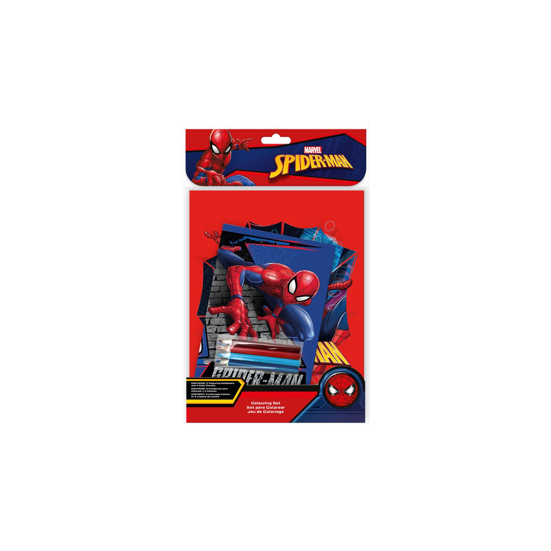 Set colorear + cuaderno Spiderman Marvel