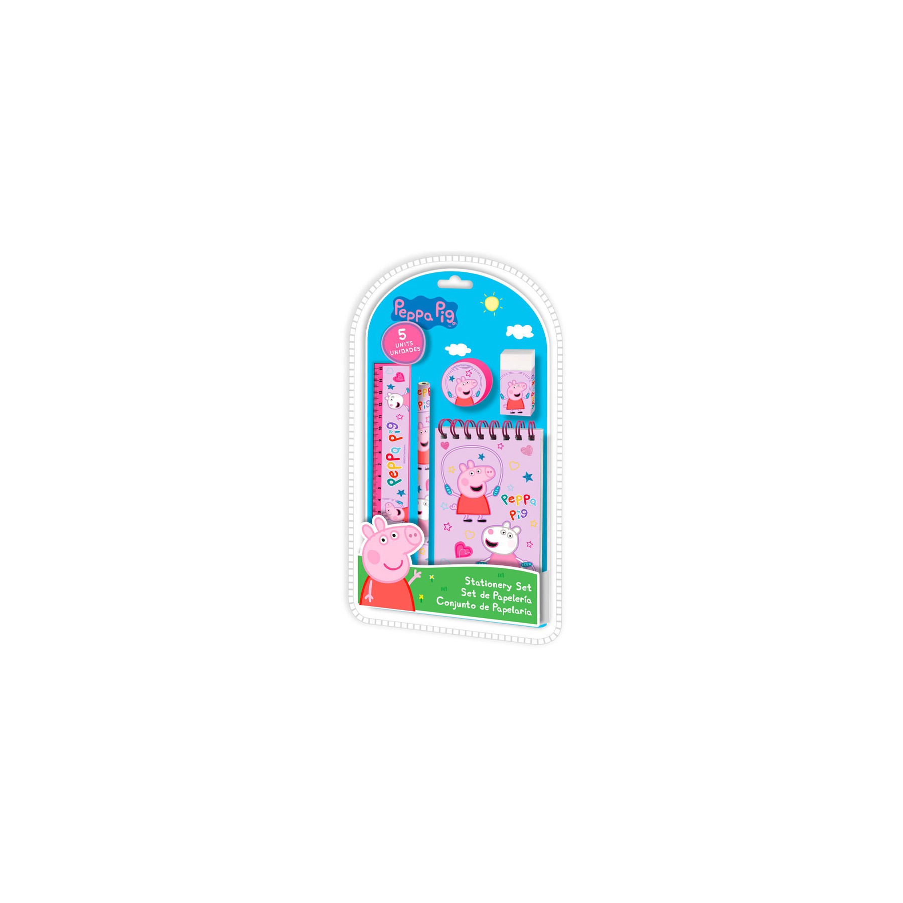Set papeleria Peppa Pig 5pzs