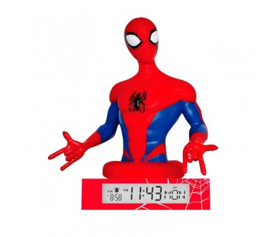 Lampara 3D con despertador Spiderman Marvel