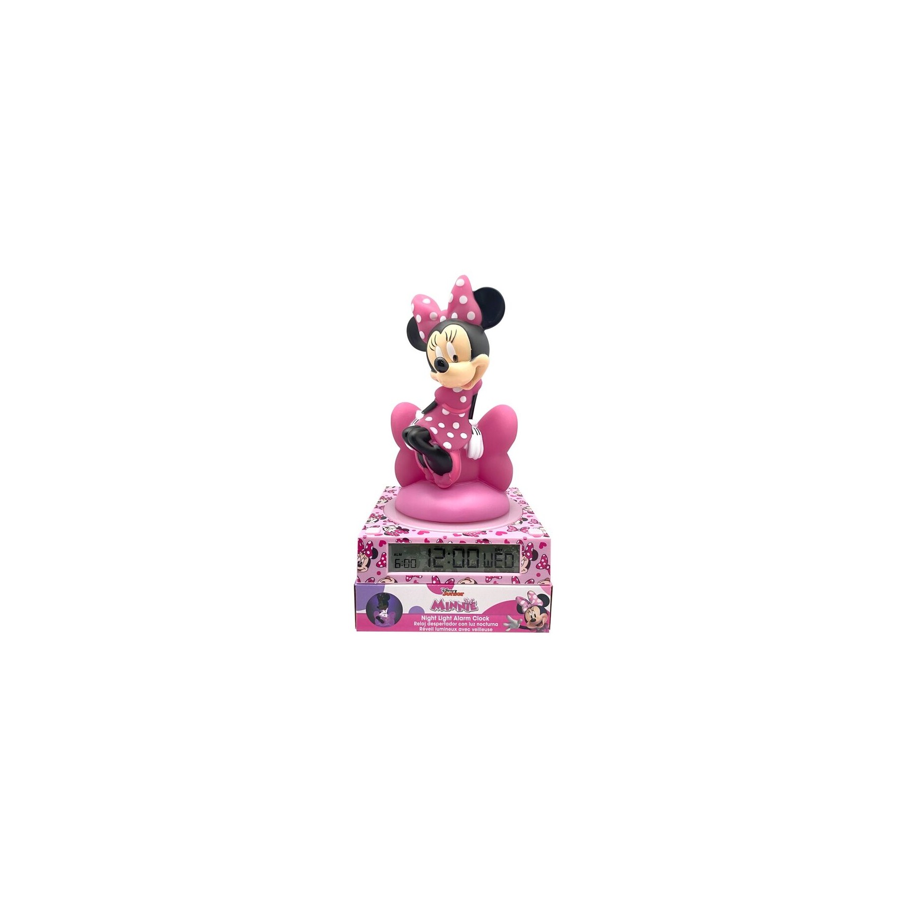 Lampara 3D con despertador Minnie Disney