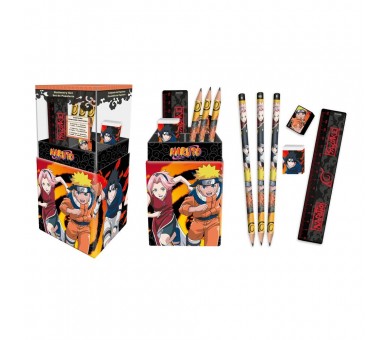Portalapices con papeleria Naruto Shippuden