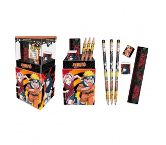 Portalapices con papeleria Naruto Shippuden