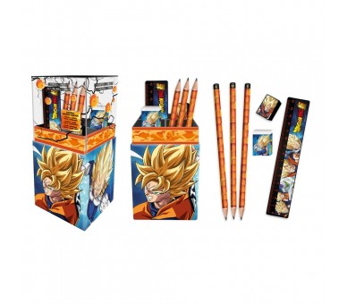 Portalapices con papeleria Dragon Ball Super