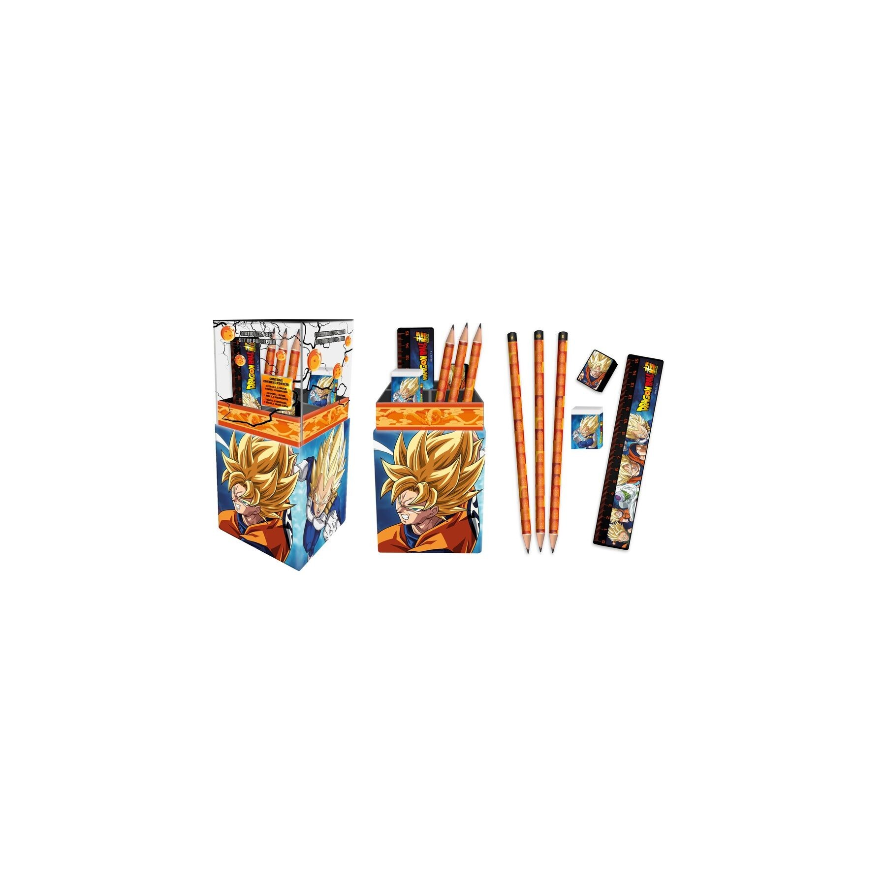 Portalapices con papeleria Dragon Ball Super