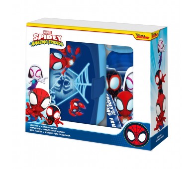 Cantimplora aluminio + sandwichera Spidey the Amazing Friends Marvel 500ml