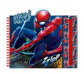 Cuaderno actividades con estuche removible Spiderman Marvel