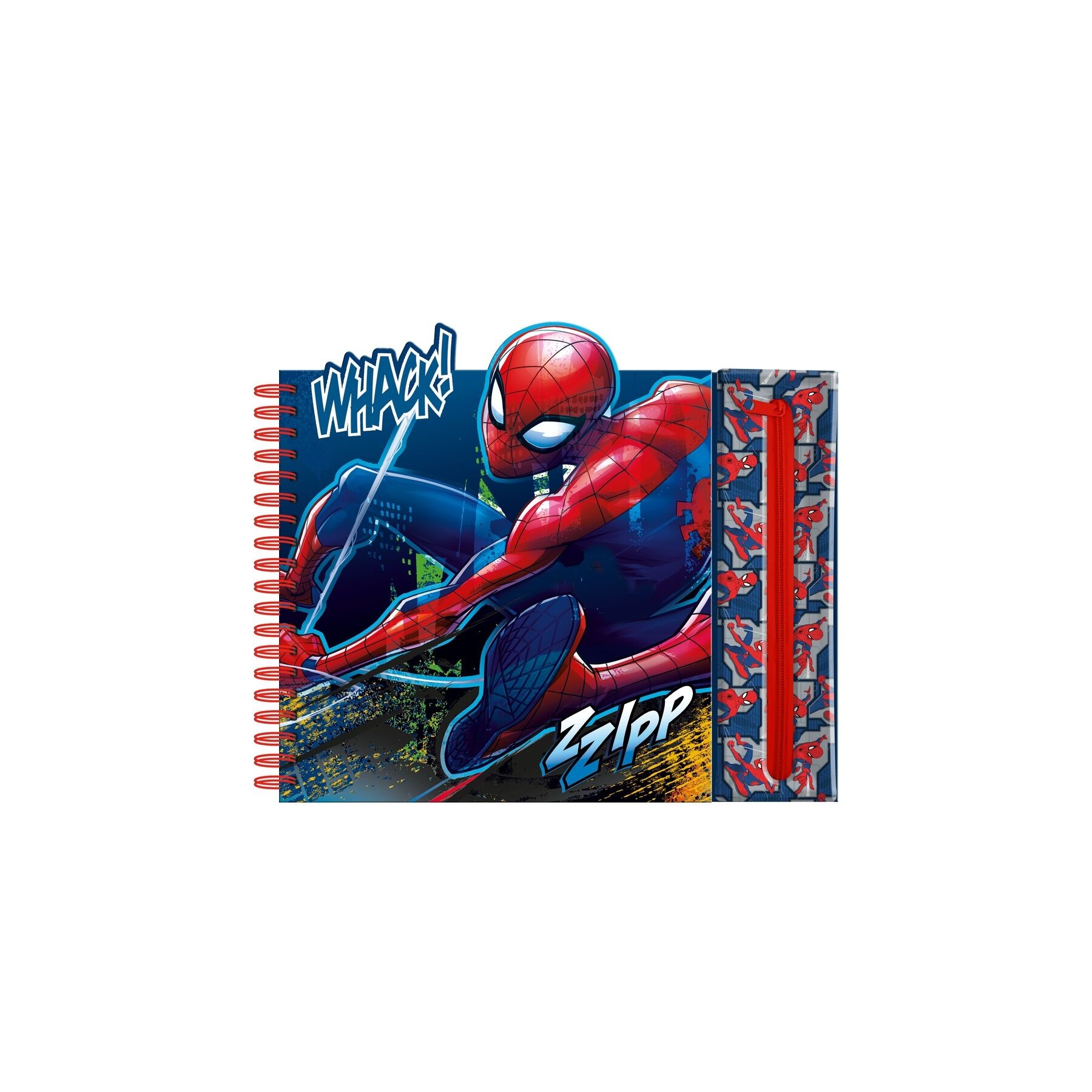 Cuaderno actividades con estuche removible Spiderman Marvel