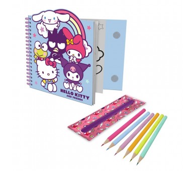 Cuaderno actividades + estuche removible Hello Kitty and Friends