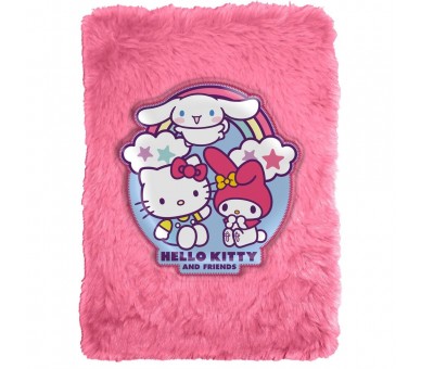Cuaderno peluche A5 Hello Kitty and Friends
